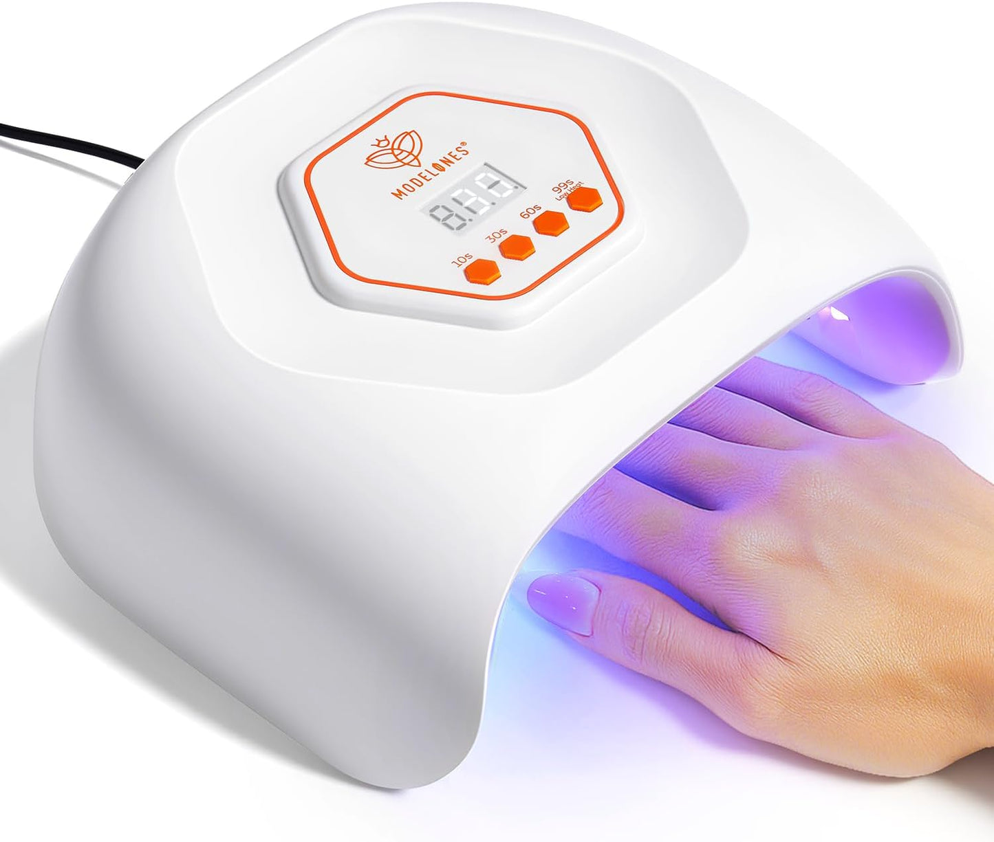 Modelones UV Nail Lamp for Gel Polish, UV Light Gel Nails Fast Curing with 4 Timer Smart Sensor LED Nail Dryer Nail Art Tools Manicure Kit Starter Friendly