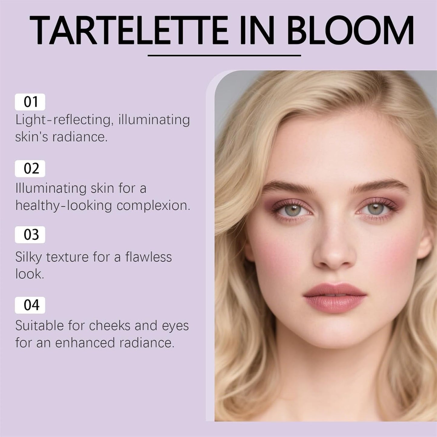 Eye & Cheek Palette - Makeup Kit with Eyeshadow, Highlighter, Blush & Contour Powder, Includes Detachable Brush for a Natural Shimmer Glow, Face Contouring Palette for Women (3 PCS)