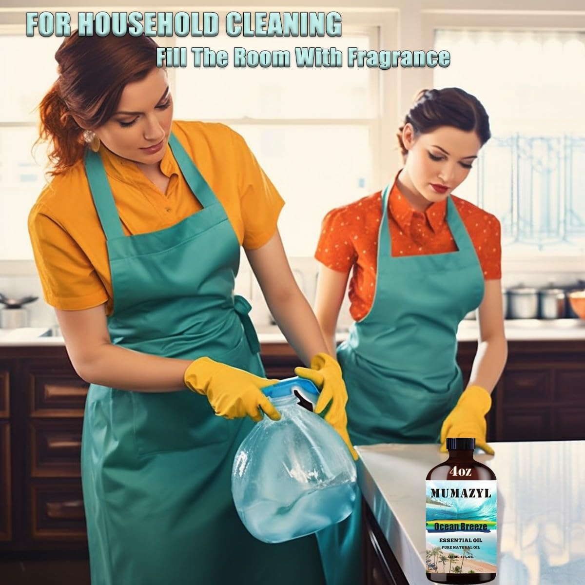 Ocean Breeze Essential Oil, Ocean Breeze Oil 4 Fl Oz 120ML for Diffuser Humidifier Yoga Cleaning DIY Candle Soap Making Fragrance Oils