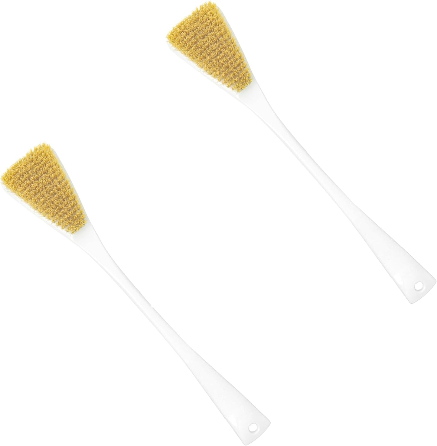 Fuller Brush Exfoliator & Scrub Body Brush - 16-inch Contoured Handle with Polyester Bristles - an All-Over Reach Including Back, Neck, Shoulders & Feet - Soft, Durable & Gentle on Your Skin (2-Pack)