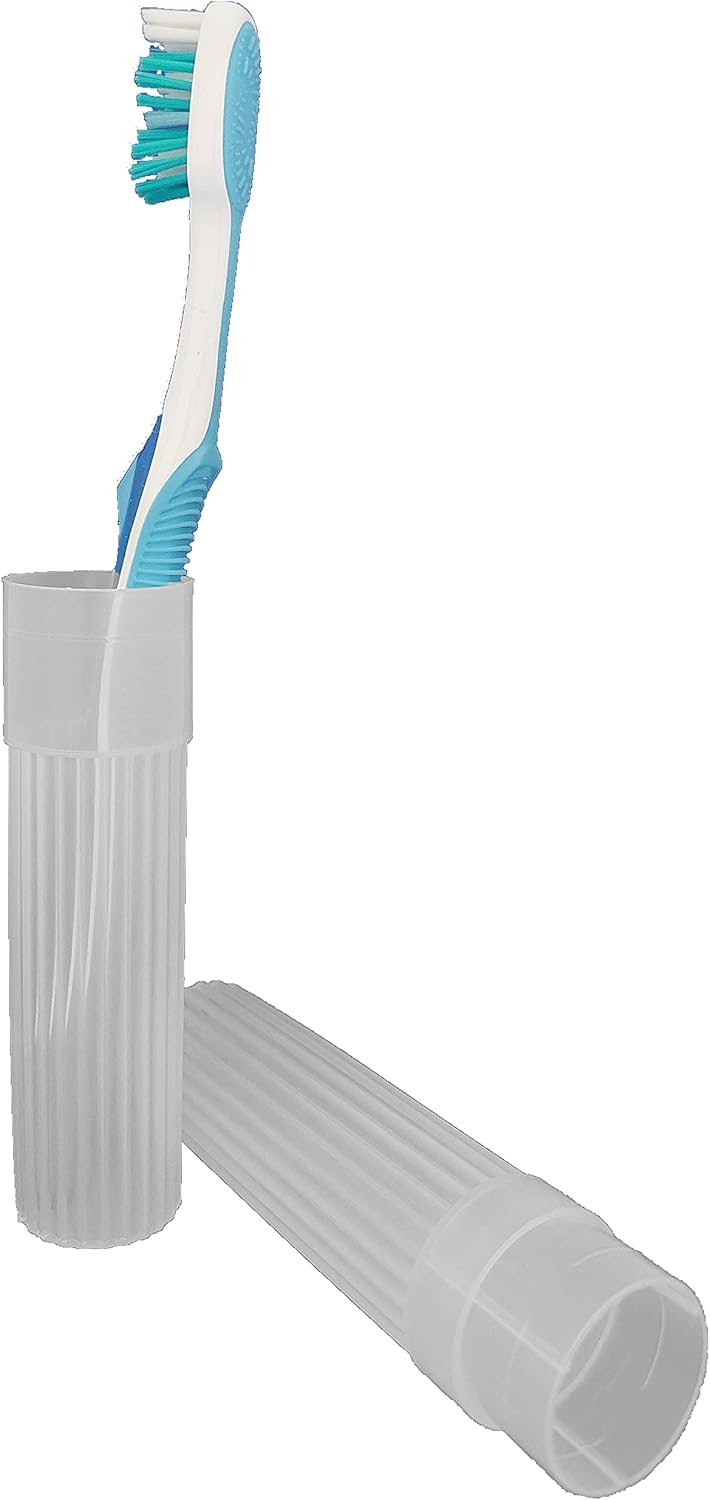 Toothbrush Holder (White) - Made in The USA. W/Ventilation Holes.