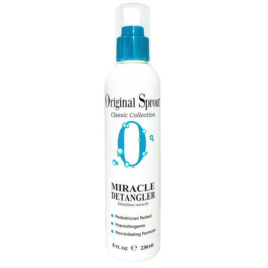 Original Sprout Miracle Detangler Spray, Lightweight Non-Greasy Leave-In Conditioner Spray for All Hair Types, Smooths, Softens & Detangles, Vegan, Cruelty-Free, Safe for Kids & Adults, 8 fl oz