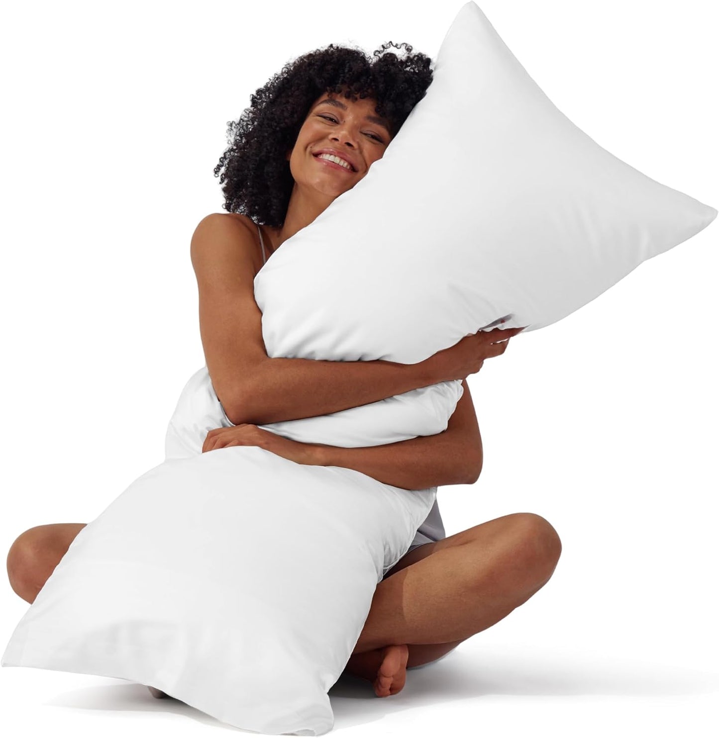 Bedsure Satin Body Pillow Pillowcase - Similar to Silk White Body Pillow Cover Case with Envelope Closure,Cooling and Silky Long Pillowcase for Hair and Skin,20x54 Inches