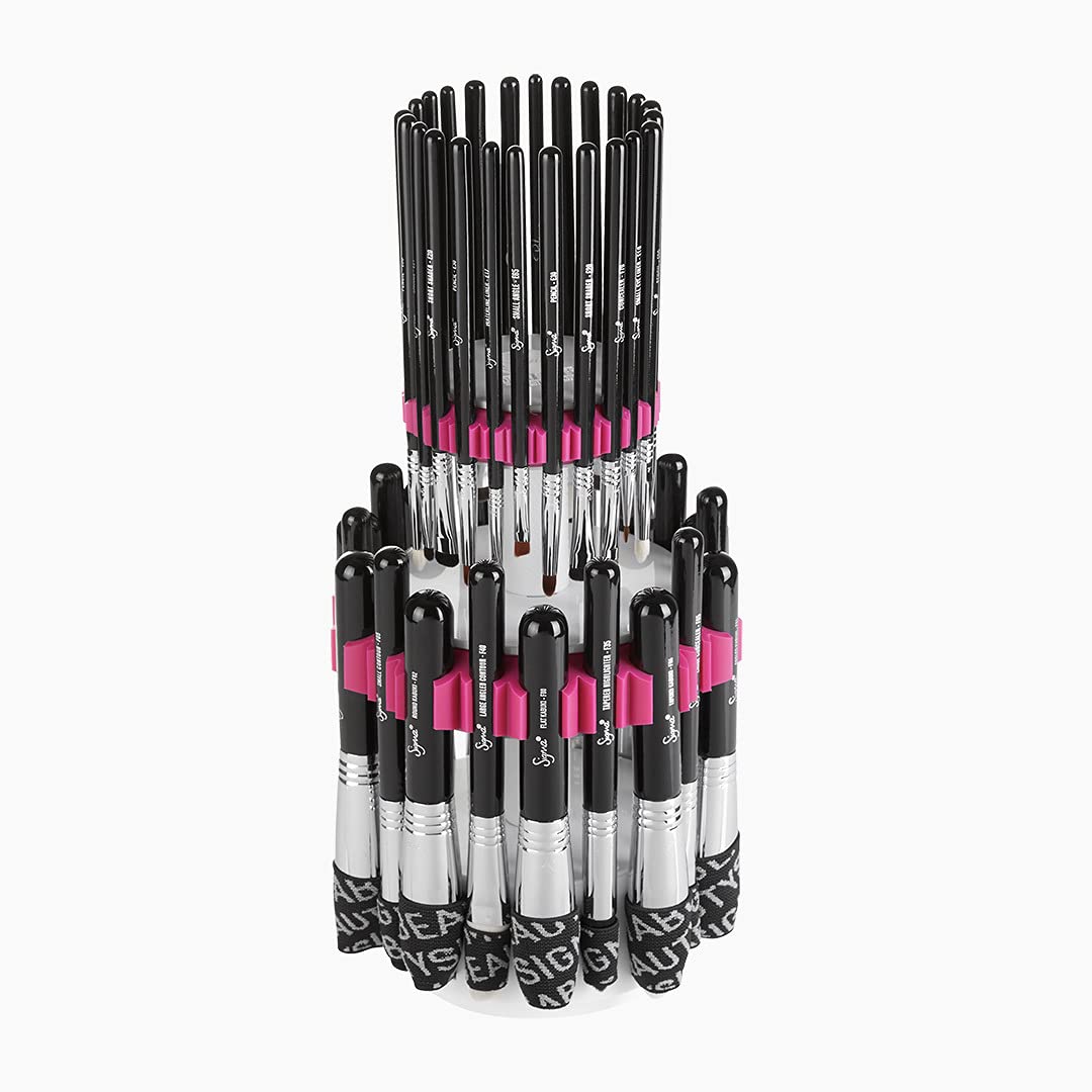 Sigma Beauty Dry’n Shape Tower – Makeup Brush Drying Rack for Storing and Cleaning Face & Eye Makeup Brushes, Helps Dry and Restore Brush Head Shape (1 Unit, Holds Up to 44 Brushes)
