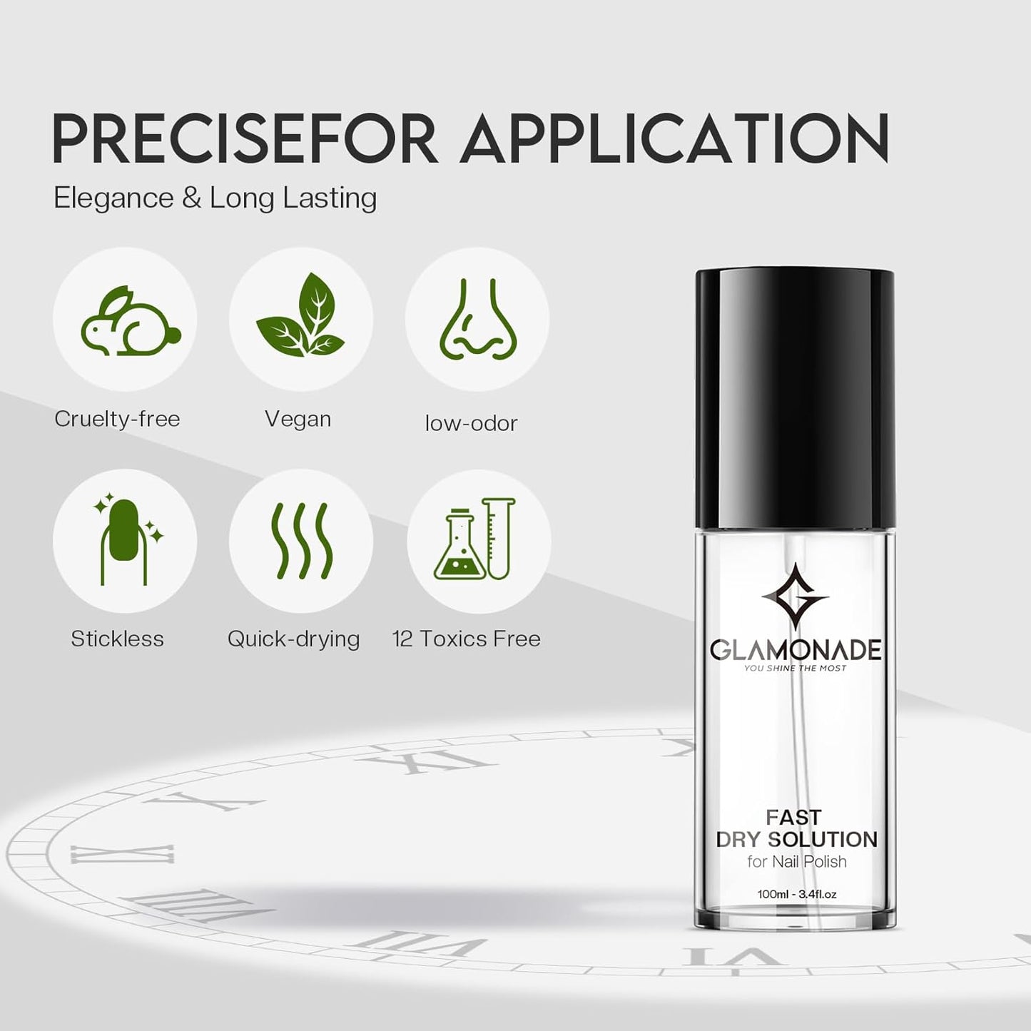 Fast Dry Solution for Nail Polish Smoothness Air Dry Long-Lasting