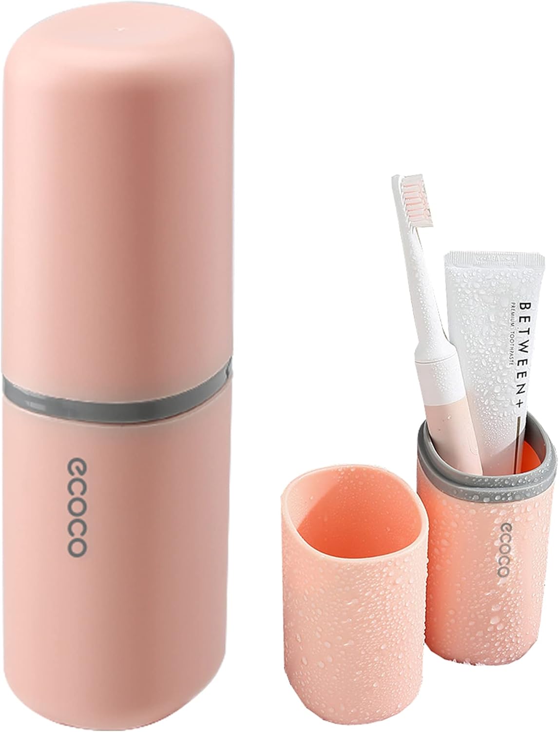 Toothbrush Travel Case, Multifunctional Dustproof Toothbrush Cover, Portable Toothbrush Holder,Suitable for Business Camping Travel or Daily Use(Pink)