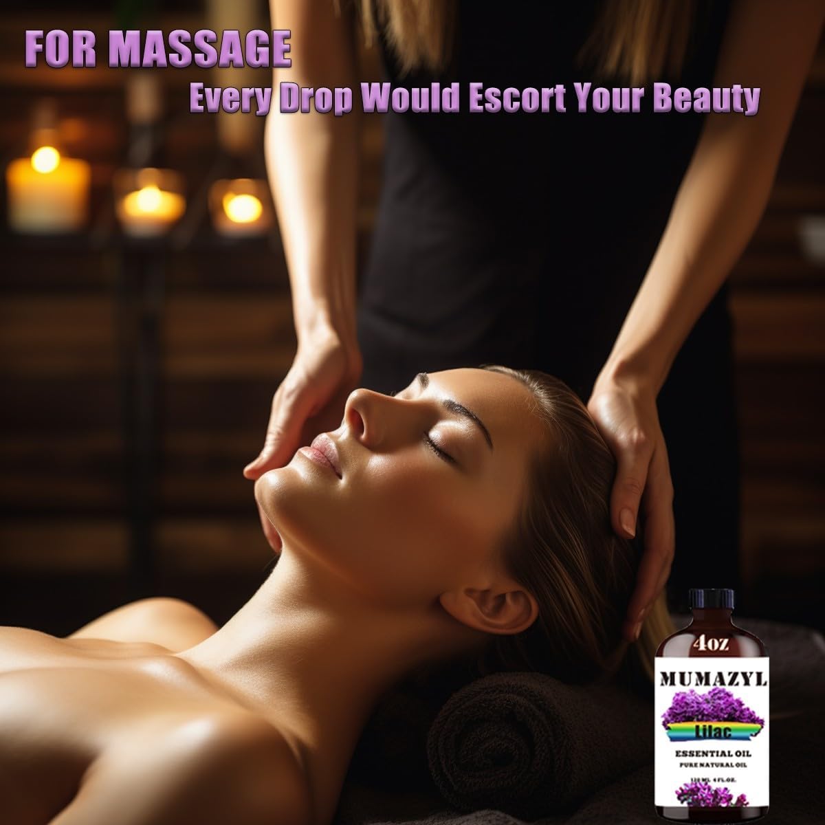 Lilac Essential Oil, Lilac Oil 4 Fl Oz 120ML for Diffuser Humidifier Yoga Cleaning DIY Candle Soap Making Essential Oils