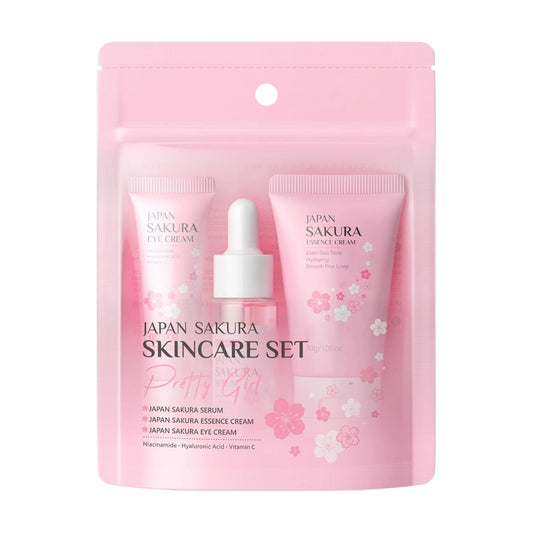 Skincare Set for Teenage Girls, Japan cherry blossoms Skin Care Products Set (Set B)