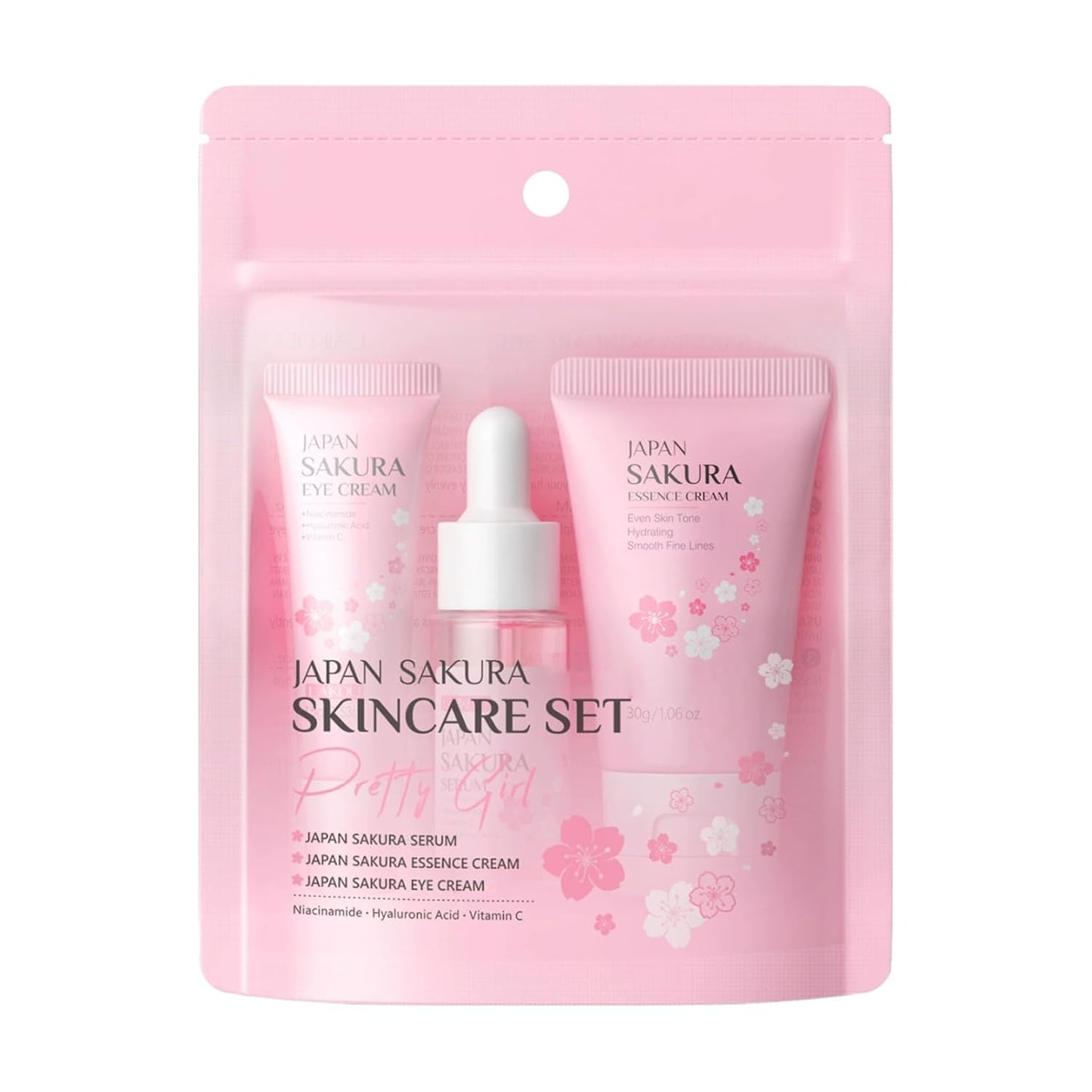 Cherry Blossom Skincare Gift Set Japanese Skincare Products (Sakura Set B)