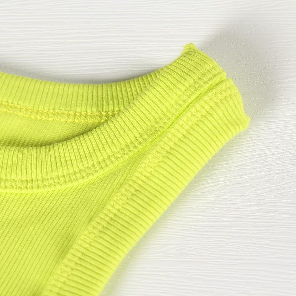 GEMBERA Womens Sleeveless Racerback High Neck Casual Basic Cotton Ribbed Fitted Tank Top