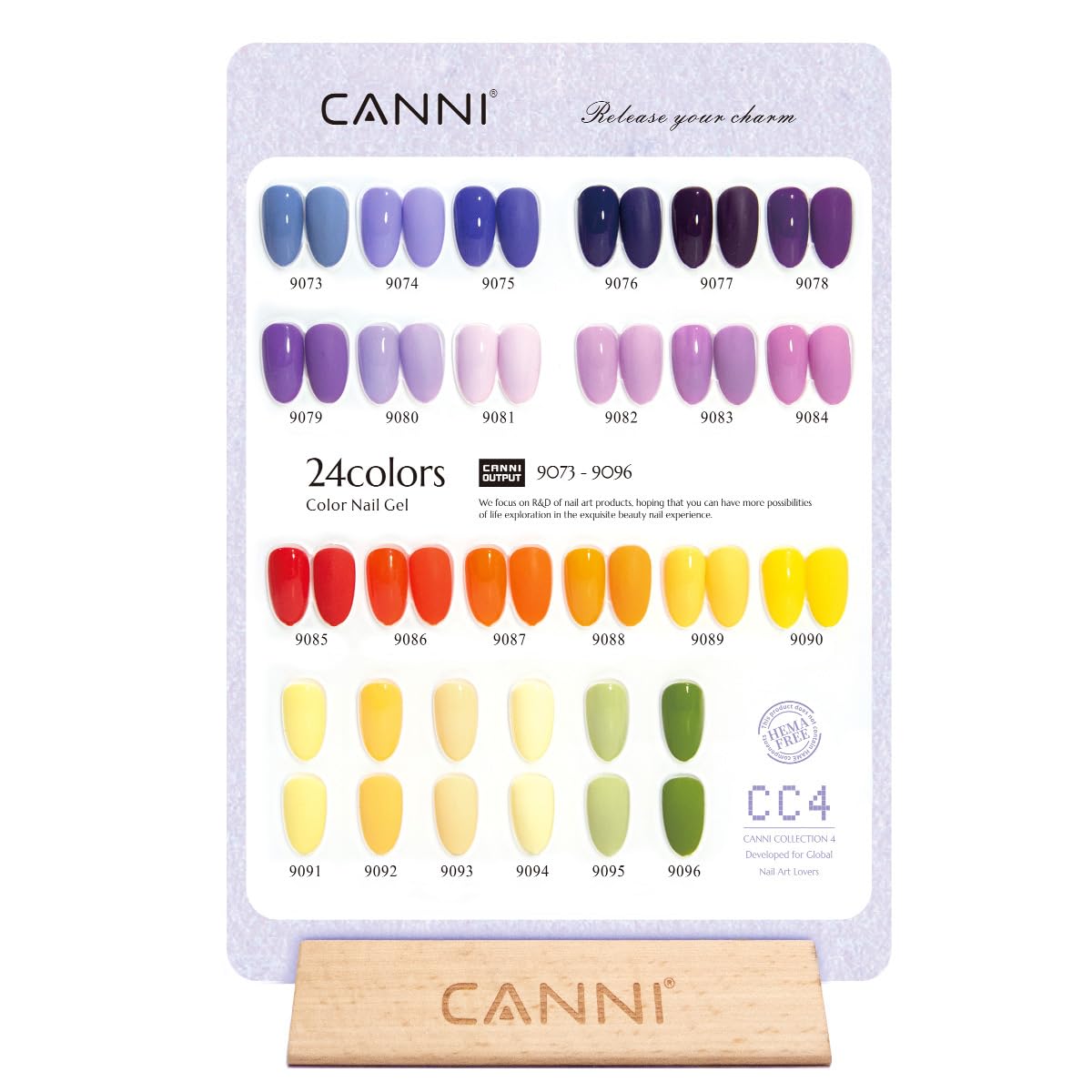 CANNI 30Pcs 9ML Hema-free Gel Nail Polish Set,Purple Gel Polish Yellow Red Orange Green Dark Purple Gel Polish Kit Color Soak Off LED Nail Art Starter Manicure Salon DIY at Home