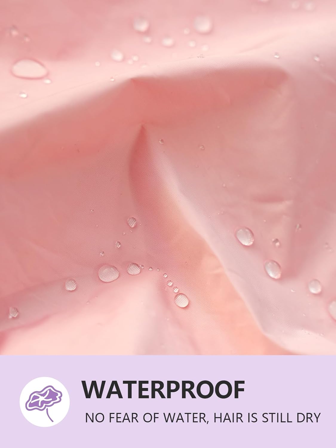 Years calm Reusable Waterproof Shower Caps for Women, Hair Caps for Showers, Double-Layer Elastic Design, for All Hairstyles, Travel-Friendly (pink)