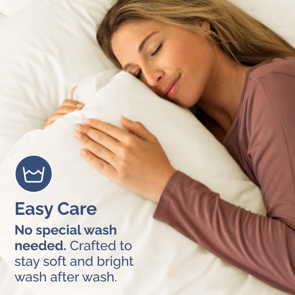 Queen Pillow Cases Set of 8 - Ultra Soft Hotel Quality Pillowcase Covers - Comfy, Cozy & Wrinkle Free - Shrink, Stain and Fade Resistant - Machine Washable Pillow Protectors - 8 Piece Set - Off White