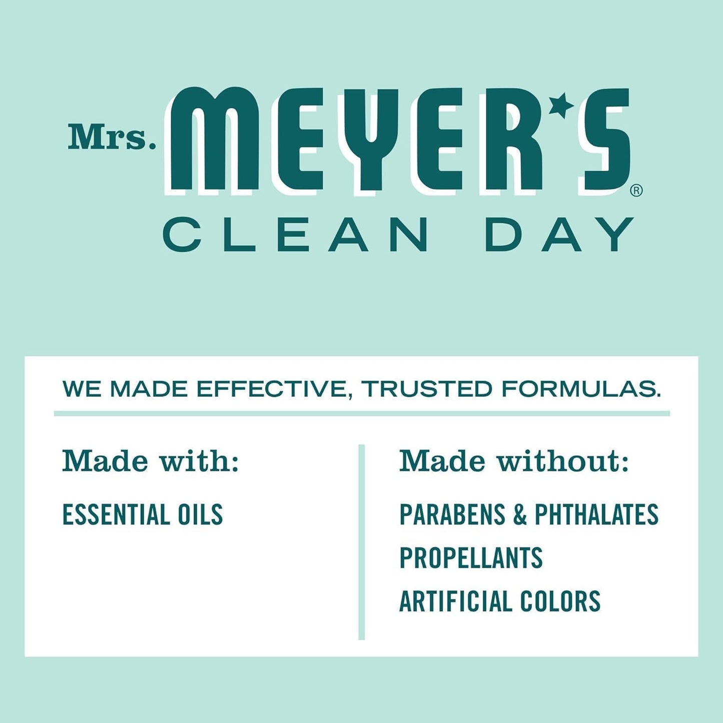 MRS. MEYER'S CLEAN DAY Room and Air Freshener Spray, Non-Aerosol Spray Bottle Infused with Essential Oils, Limited Edition Mint, 8 fl. oz - Pack of 3