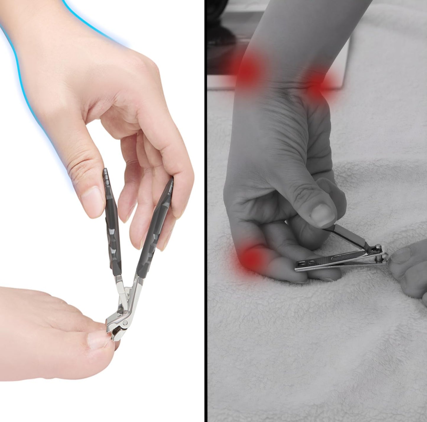 Long Handle Toenail Clippers for Seniors Thick Nails -Heavy Duty, Super Sharp & Durable Large Fingernail Toenail Clippers for Men Women, 18-Month Replacement Warranty