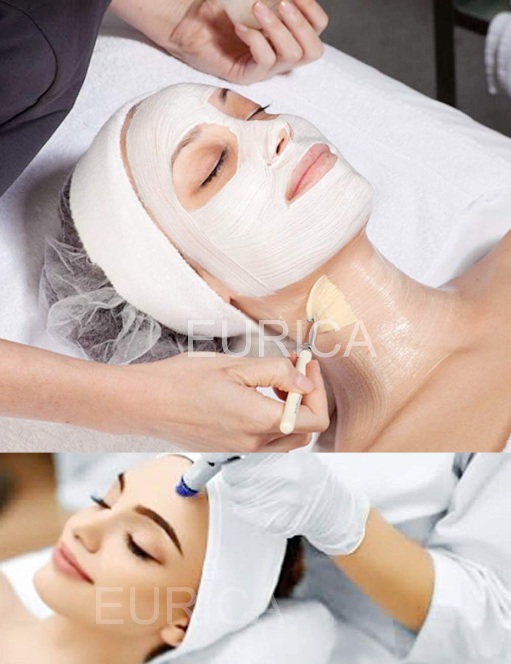 EUICAE Spa Headband Hair Wrap Sweat Headband Head Wrap Hair Towel Wrap Non-slip Stretchable Washable Makeup Headband for Face Wash Facial Treatment Sport Fits All White (White)