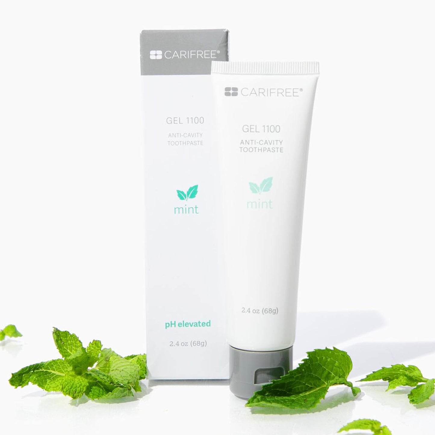 CariFree Gel 1100 (Mint) Anti-Cavity Fluoride Toothpaste with Nano Hydroxyapatite, Cavity Prevention and Enamel Protection, Dentist Recommended for Kids and Adults, 2.40 oz.(Pack of 2) Mint