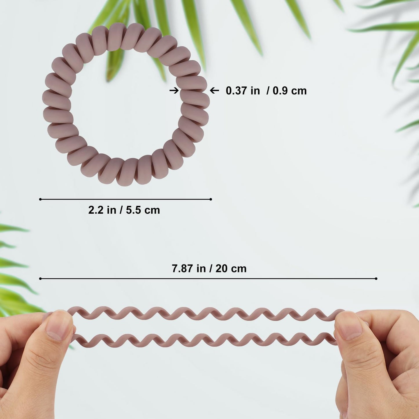 JessLab Spiral Hair Ties for Women, 10-Pack Traceless No-Damage Ponytail Holders, Coils Hair Bands for Girls, Assorted Colors