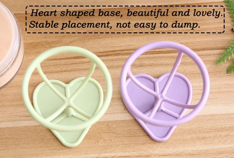 AKOAK Makeup Sponge Puff Display Stand Beauty Egg Storage Rack Drying Rack Egg Holder, Heart Shape, Pack of 4
