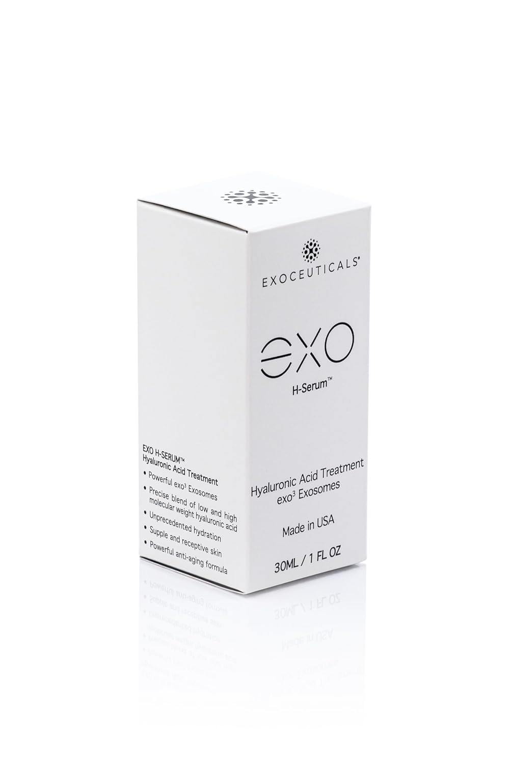 EXO SKIN SIMPLE - EXO H-SERUM™ Exoceuticals Hyaluronic Acid Treatment - Luxury Beauty Serum for Hydration - Premium Exosomes Skincare - Hydrating & Moisturizing with Aloe Vera - 30ml, 1fl.oz.