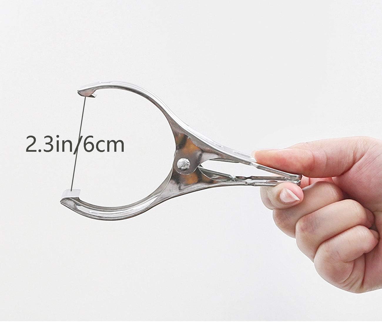 Large Heavy Duty Metal Clothespins 6 Packs Stainless Steel Clothespin,Big Beach Chair Towel Clips,Clamp for Quilt,Outdoor Light Clips