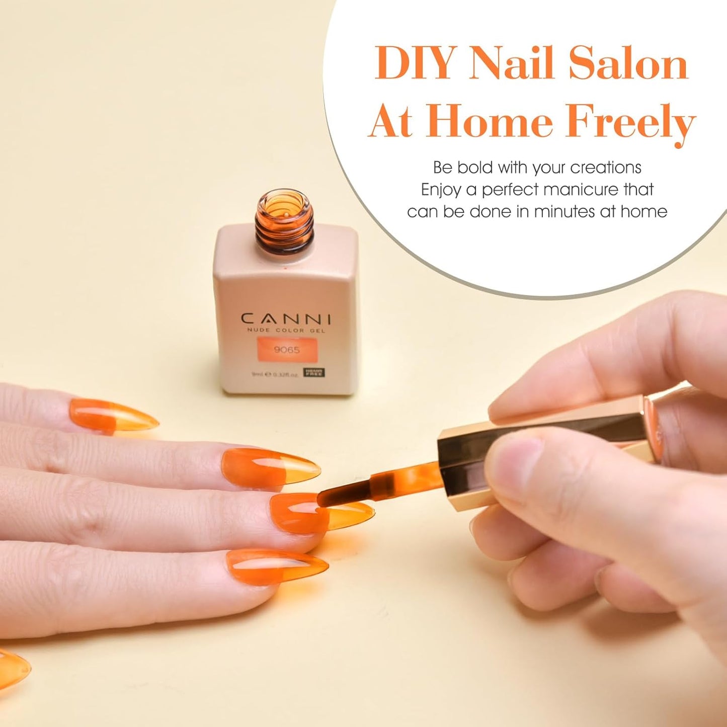 CANNI 6 Colors 9 ML Hema-Free Jelly Brown Gel Nail Polish Set, Dark Chocolate, Light Brown, Glossy, Non-Toxic, LED Nail Gel Manicure Kit DIY at Home Salon Gifts