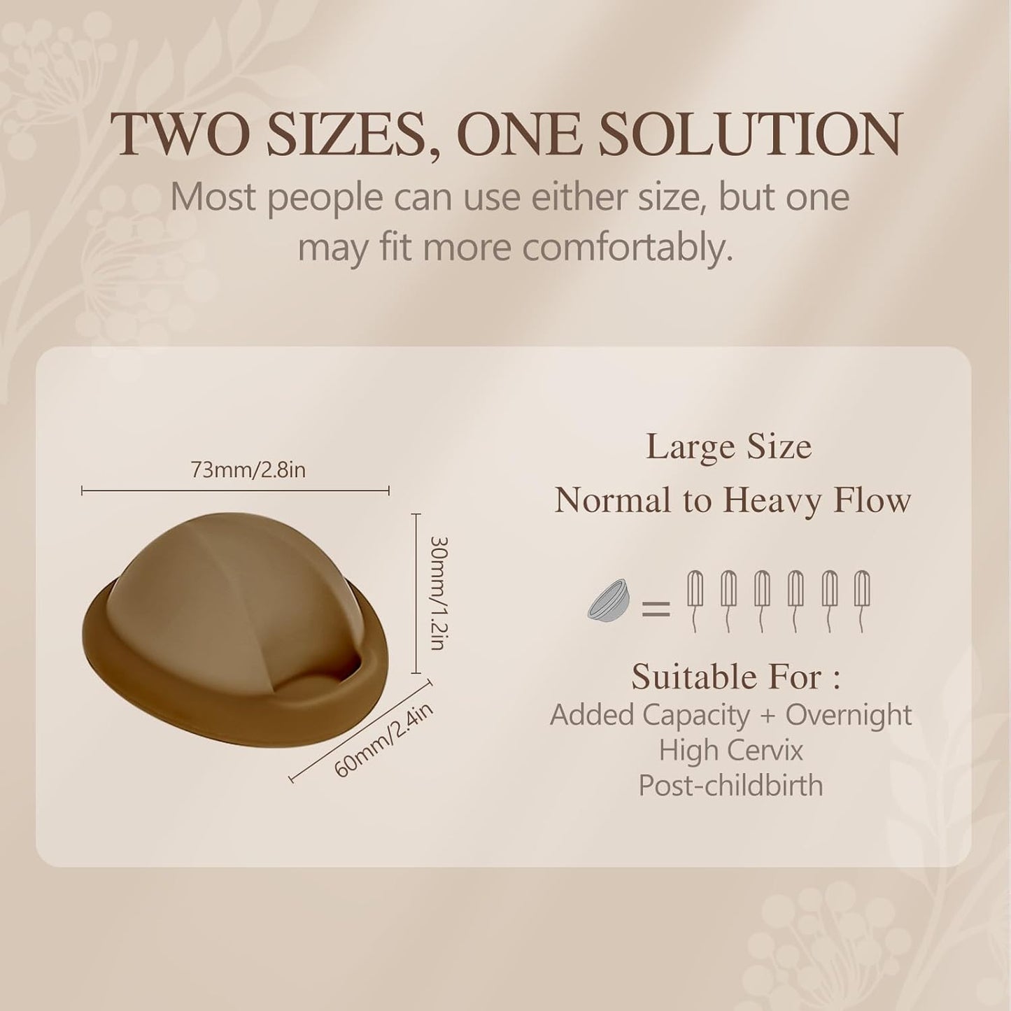 Reusable Menstrual Disc - Soft & Comfortable, Leakproof Menstrual Cup Alternative - Pack of 2 (Large Size)