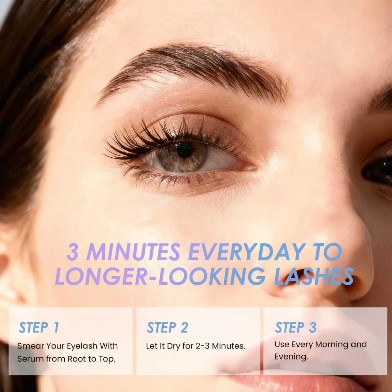 Eyelash Growth Serum for Longer Lashes (Multi-color, Medium)