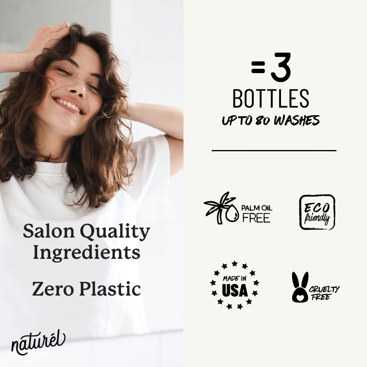 Naturel Relax Moisturizing Shampoo Bar for Curly or Dry Hair, Shampoo Bar for Frizzy Hair, Vegan, Zero Waste, Cruelty Free, Made in USA