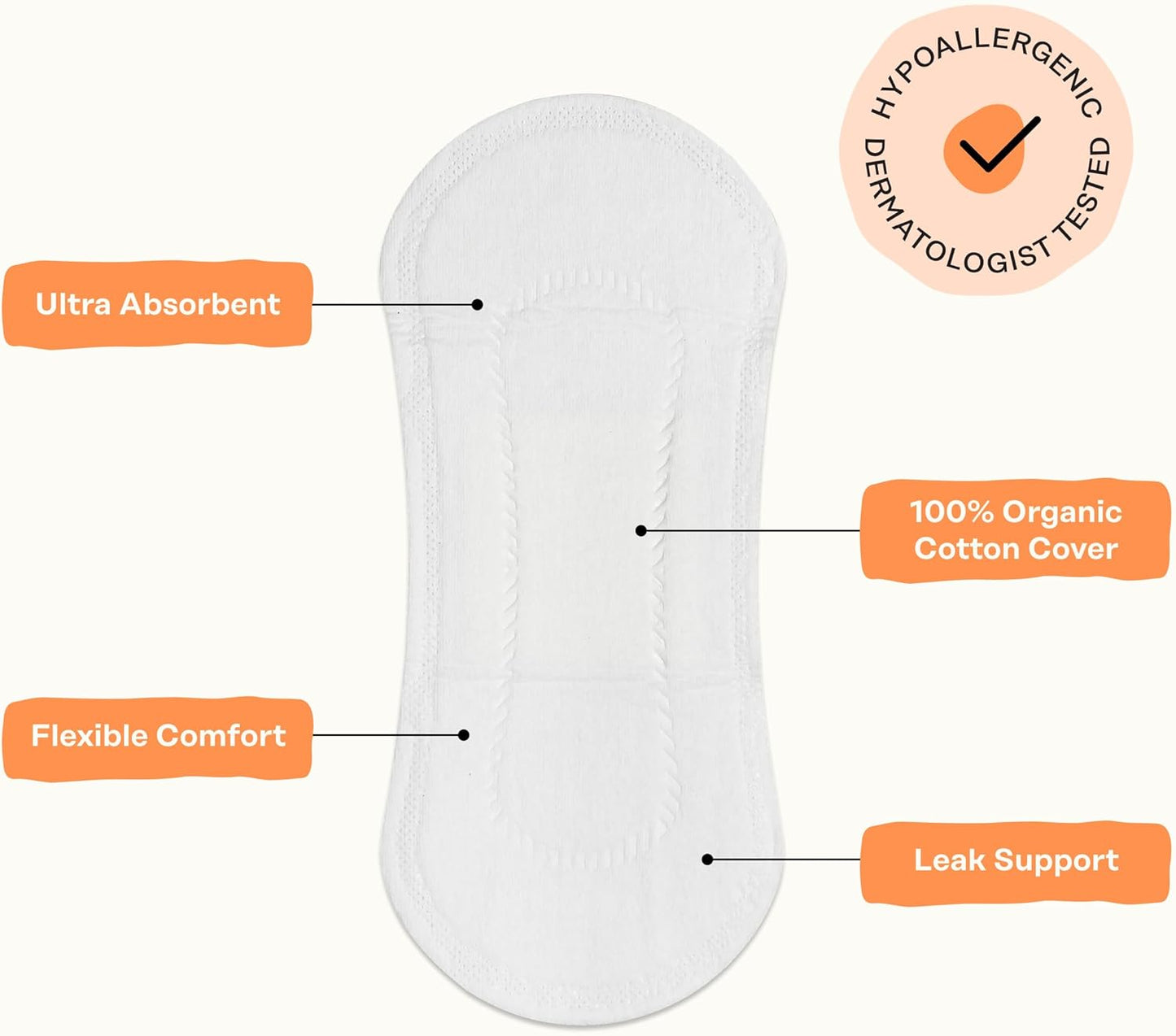 The Honey Pot Company - Non-Herbal Everyday Panty Liners for Women - Organic Cotton Cover & Ultra-Absorbent Pulp Core - Sanitary Pads - Feminine Care - 30 ct