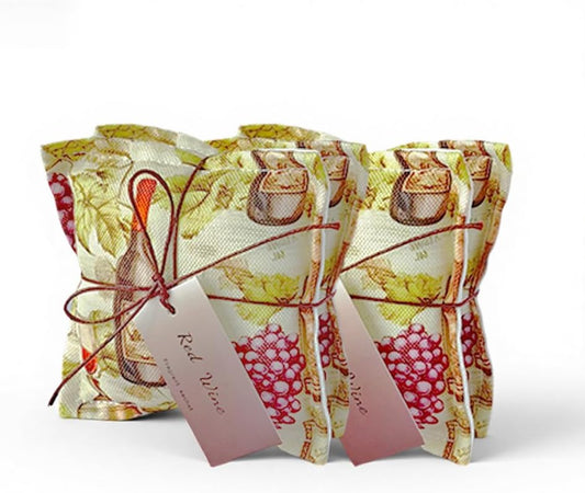 AUCUDA Wine Sachet Bags for Drawers and Closets, Scented Potpourri Packets for Women Outfits, Fragrance Pillow for Bedroom, Summer Fresheners for Wedding.