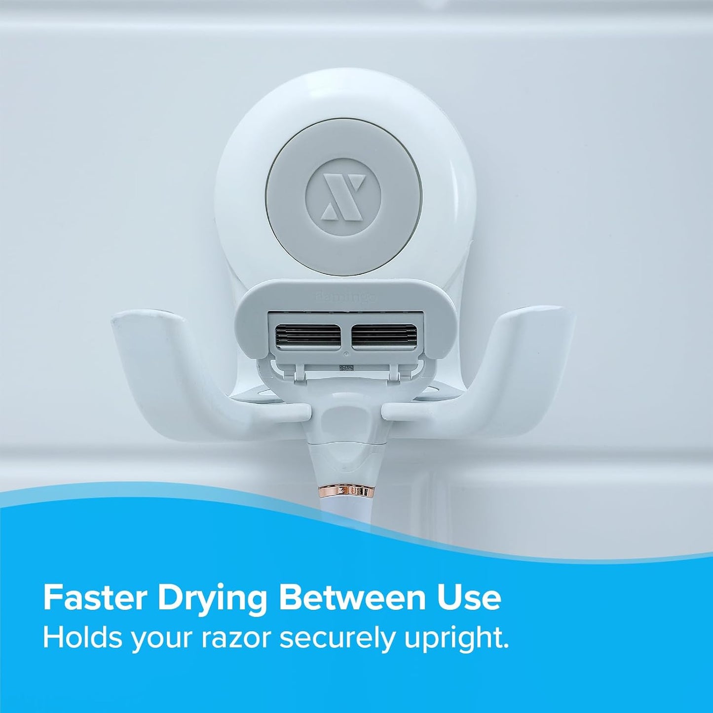 SlipX Solutions On The Dot Power Lock Suction Cup Hook, Razor Holder & Phone Cradle (Perfect for Shower & Mirror, Holds 11 lbs), No-Drilling, No Tools, Rust-Proof, Waterproof, Removeable