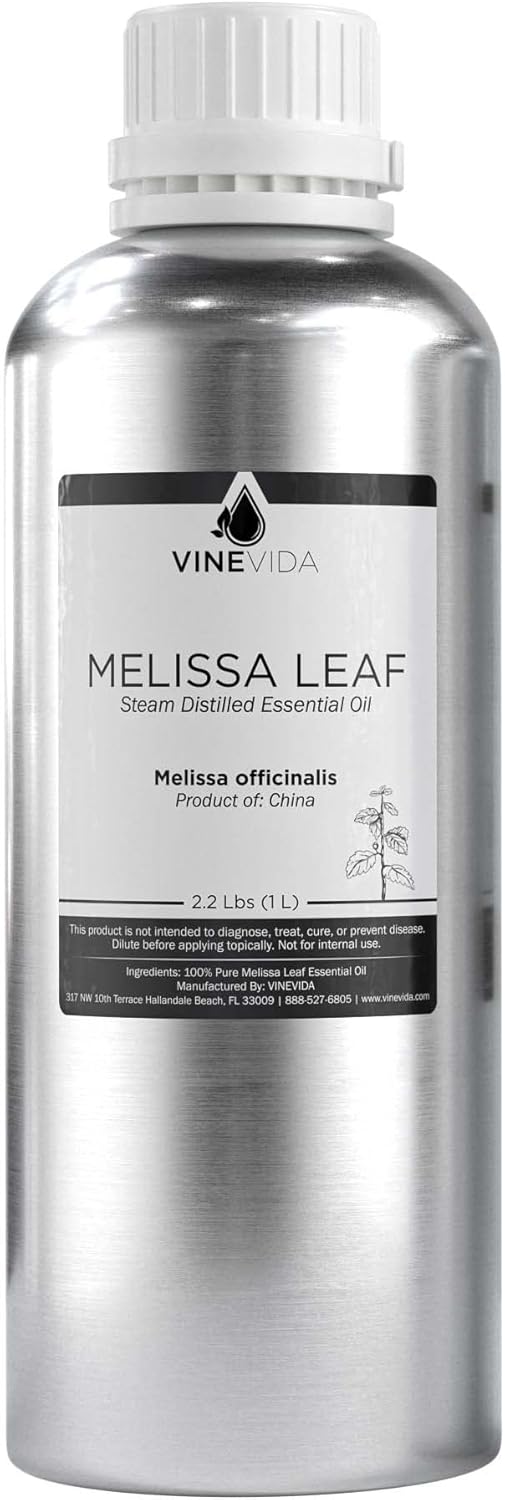VINEVIDA Melissa Essential Oil 32 oz - Melissa Leaf Candle Oil Scent - DIY Candle Scents for Candlemaking - Bulk Oil for Soap Making