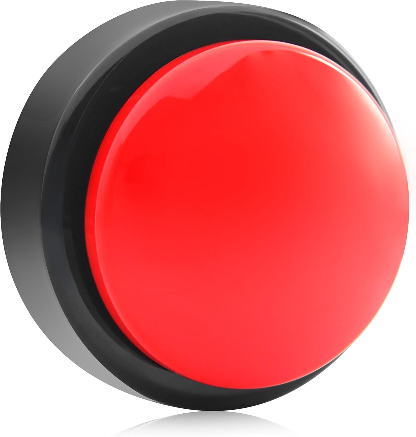 Large Talking Button Clock, Talking Alarm Clock with Volume Control Telling Time and Day of The Week Alarm Gift Clock for Mother Father Seniors Elderly Blind People - (Red and Black)