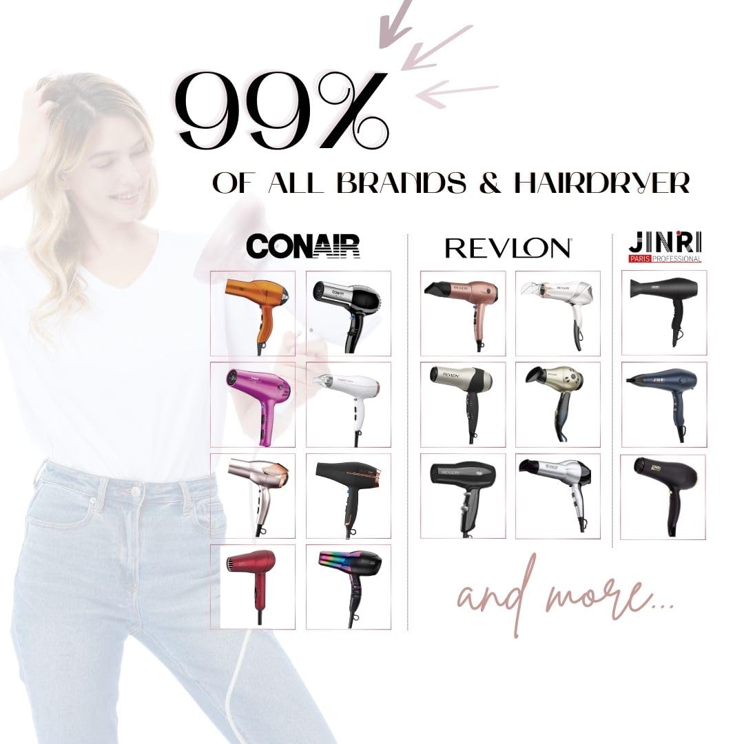 Universal Hair Diffuser “Super Sturdy” 1.7 Inch to 2.6 Inch for Natural Curly and Wavy Hair, Hair Dryer Attachment (Black 2 Aroma Upgrade)