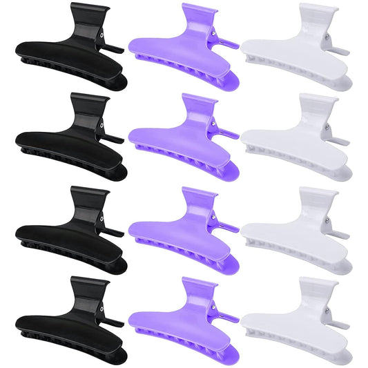 Ondder Professional Salon Hair Clips for Styling, Cutting, Coloring - Butterfly Claw Clamps and Hair Accessories for Women and Girls