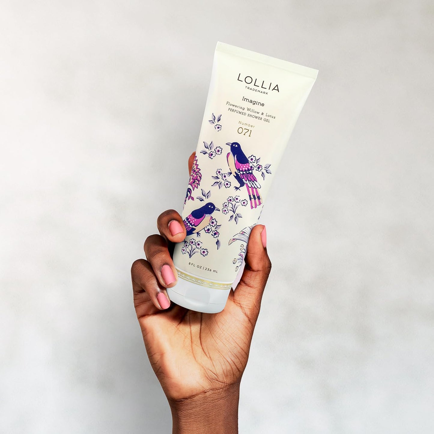 LOLLIA Imagine Shower Gel, 8 fl. oz. – Flowering Willow & Lotus – Scented Shower Gel Body Wash, Shea Butter Body Wash, Bath Wash for Women, Beautiful Shower Gel, Moisturizing Body Wash