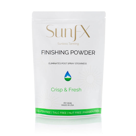 SunFX Post Spray Tan Translucent Finishing Powder | Talc Free | Sunless Tanning Setting Powder | Shimmer | Crisp & Fresh - 1lb