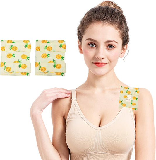 2PCS Chemo Port Pillow and Bra Strap Cushion for Comfort | Soft Recovery Cushion for Pacemaker & Chest Surgery Patients | Adjustable Port Covers for Chemo Patients (Yellow Pineapple)