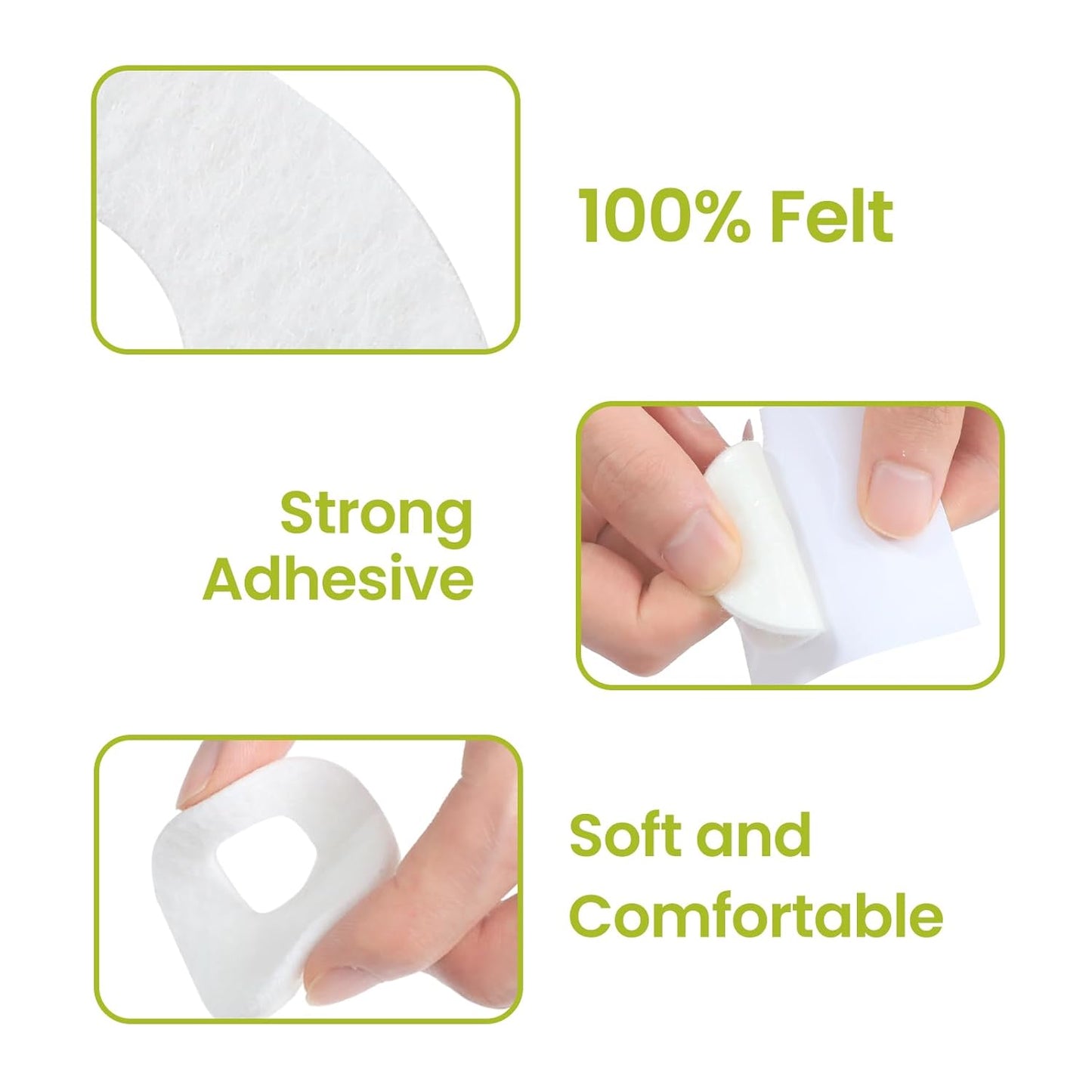 Bukihome Callus Cushions Corn Removers for Foot Bottom, 1/5" Thick Oval Corn Removers Callus Pads, Adhesive Corn Pads for Men & Women - Relieve Friction, Pressure & Shoe Rubbing (White, 42 Count)