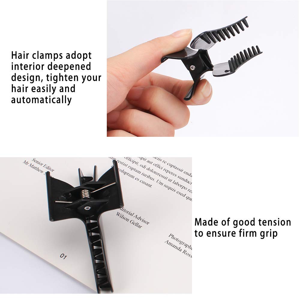 Ondder Hair Clips for Styling, Cutting, Coloring - Butterfly Claw Clamps and Pro Salon Accessories for Women and Girls
