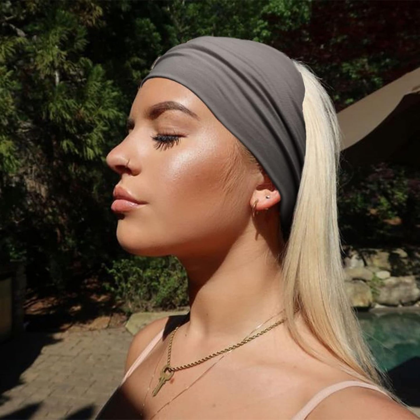 Extra Wide Headbands for Women Large Turban Headband Non Slip Boho Elastic Hairband Hair Twisted Knot Head Bands Accessories