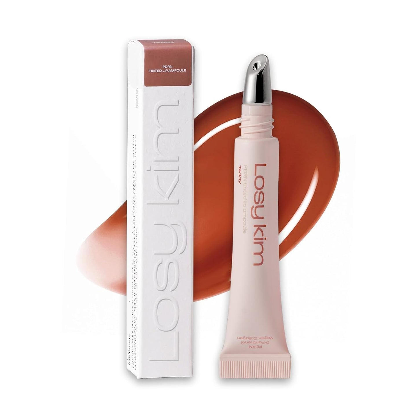 PDRN Tinted Lip Serum – High Gloss Ultra Hydrating Natural Glow, Non-Sticky Volumizing Color Glaze with Long-Lasting Shine, Nourishing Moisturizing Repair for Chapped Lips (0.34 oz)