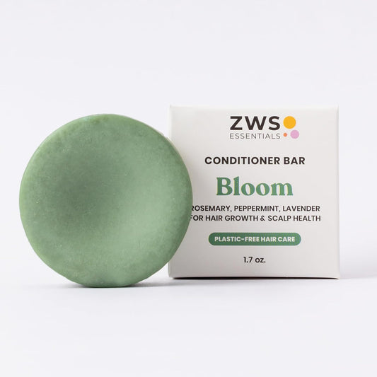 Bloom Conditioner Bar, Vegan Solid Hair Conditioner for Hair Growth & Scalp Health, with Rosemary, Lavender, Peppermint, Zero Waste, Travel-Friendly