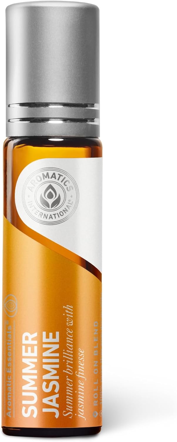Aromatics International Summer Jasmine Essential Oil Blend Roll On, 10ml | Floral Aromatherapy Oil, Calming Roller for Daily Use