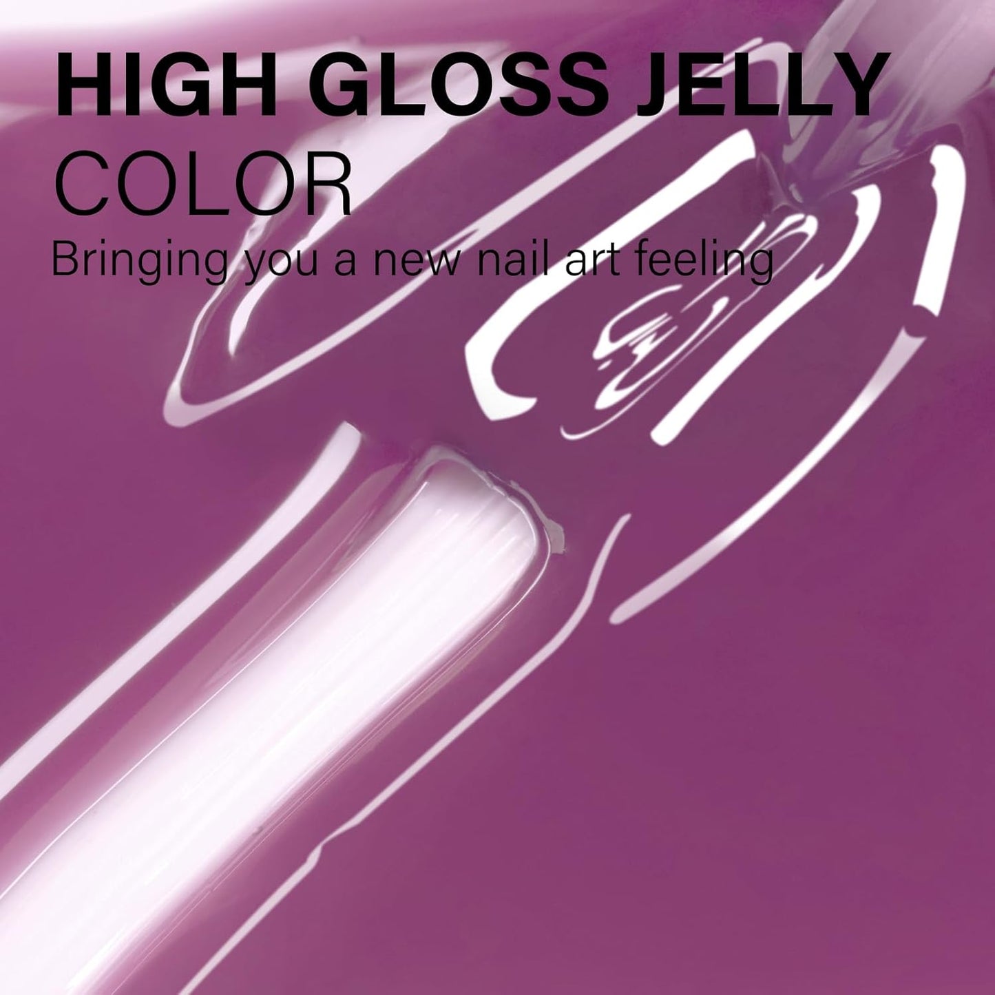 AILLSA Jelly Gel Nail Polish Violet Purple Translucent Gels Polish Jewel Grape Sheer Nail Polish Wine Color Dark Nail Gel Long Lasting Soak Off U V Gel for Nail Art at Home 0.51 Fl Oz /GB91