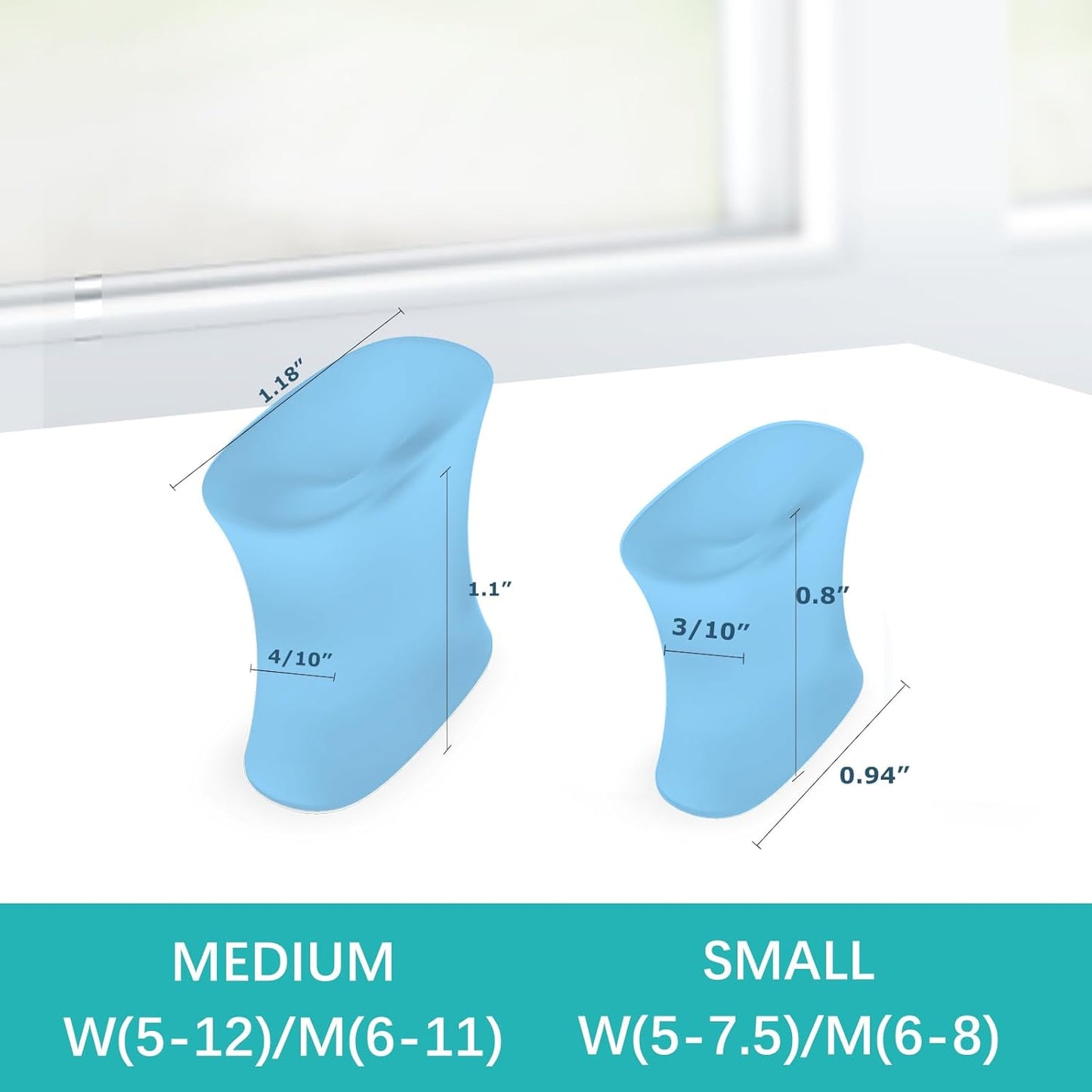 Upgraded Gel Toe Separators – 12-Pack Bunion Pads – Toe Spacers for Straightening Overlapping Toes, Bunions, Calluses – Soft Silicone Bunion Corrector for Men and Women(6M+6S)