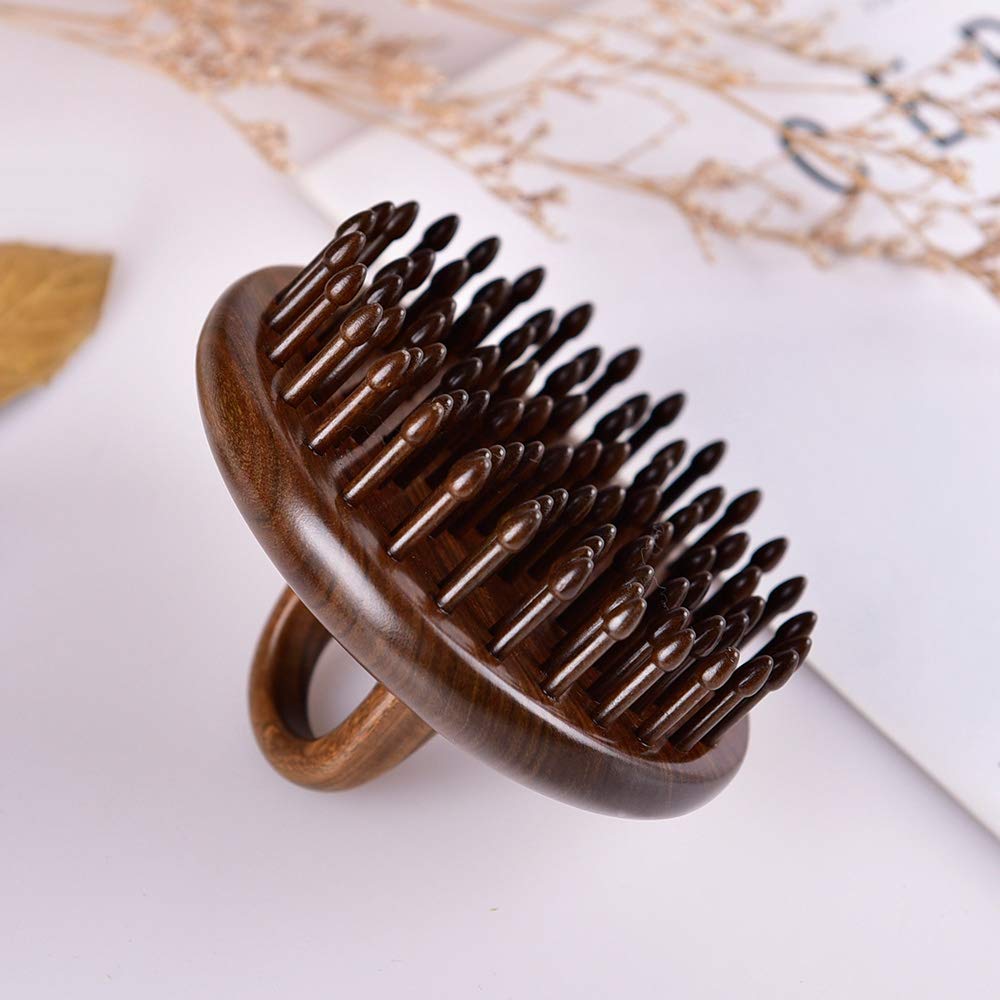 TAN MUJIANG Massage Hair Comb Hair Brush Round Shape (Round Shape Hair Comb)