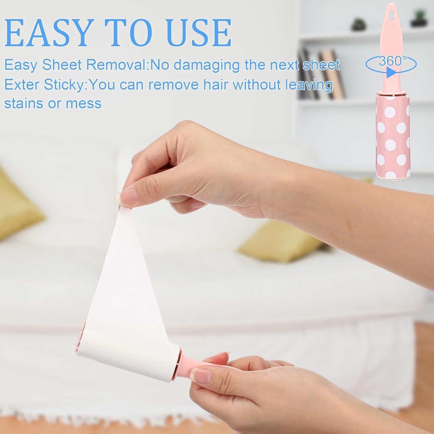 Hushee 48 Pcs Mini Lint Rollers for Pet Hair Lint Roller Travel Size Clothes Roller Lint Removers Sticky Lint Removing Tool for Clothes, Gift Bags, Pet Hair Removal