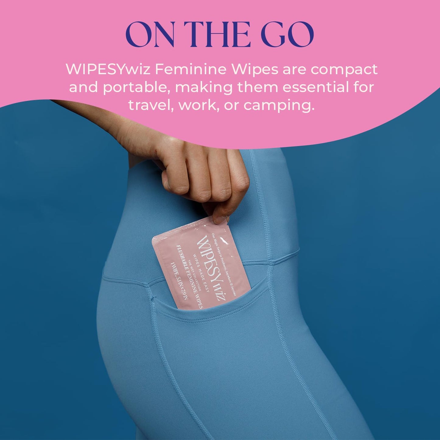 40 Count Flushable Feminine Wipes, Individually Wrapped Intimate Cleansing Wipes for Women | Travel Size For Period and Everyday Hygiene, pH-Balanced, Lightly Scented with Camellia, Chamomile & Aloe